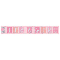 Lovely "It's a Girl" Baby Shower Banner