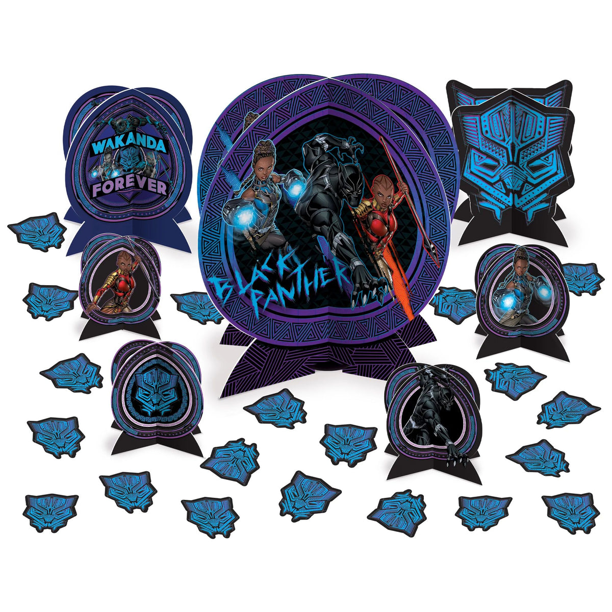 Marvel Black Panther Table Decorating Kit with Centerpieces & Confetti