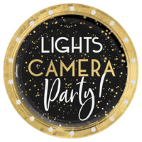 Hollywood Awards Night Dessert Plates - 6.75" Round, 8 Pack