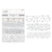 Elegant "I Do" Wedding Confetti - Hearts, Rings & Circles, 1.2 oz