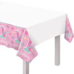 Butterfly Garden 1st Birthday Plastic Table Cover