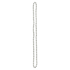 Silver Metallic Bead Necklace - 30 In.