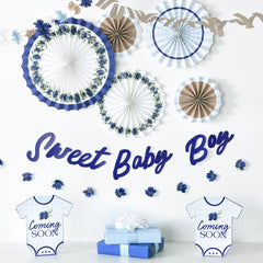 "Sweet Baby Boy" Room Decorating Kit for Baby Shower