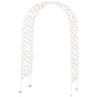 Elegant Light-Up Wedding Arch with 150 String Lights, 8-ft