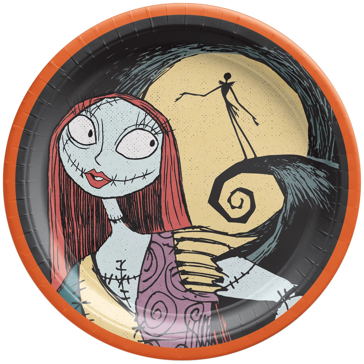Disney Nightmare Before Christmas Halloween Plates - 6.75" Round