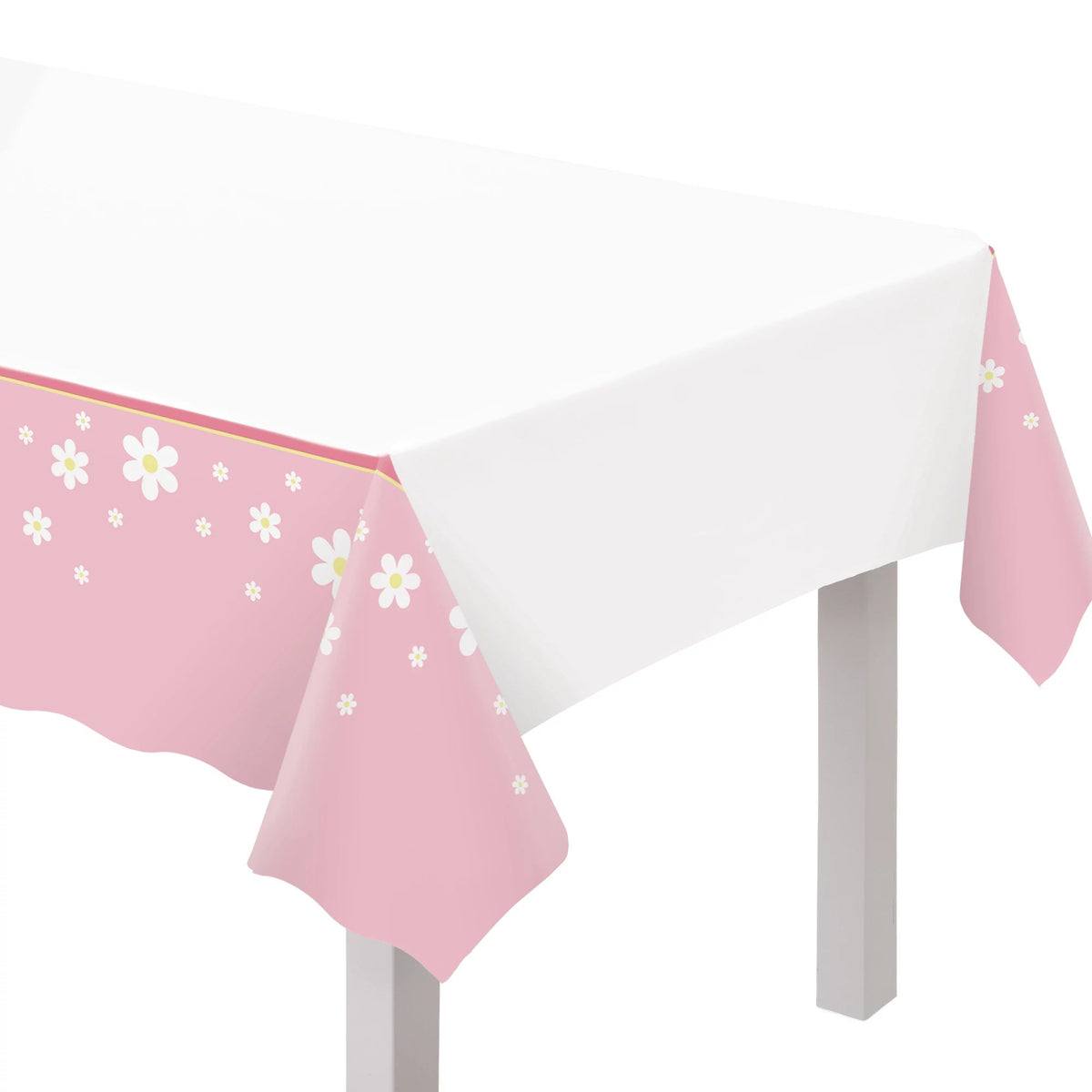 Little Daisy Plastic Table Cover for Baby Shower