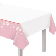 Little Daisy Plastic Table Cover for Baby Shower