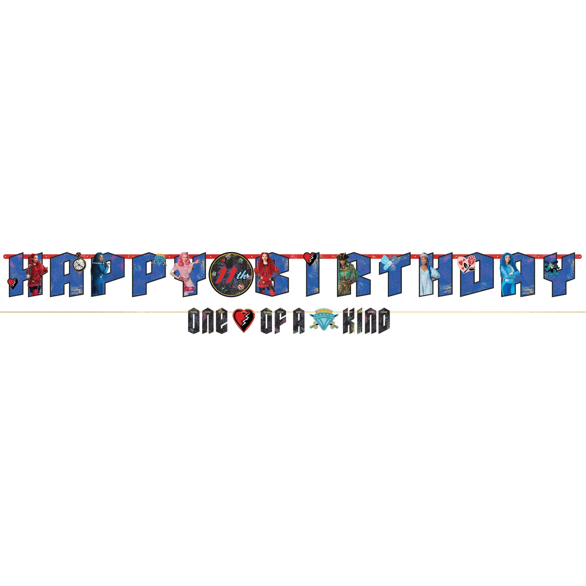 Descendants 4 Birthday Banner Kit