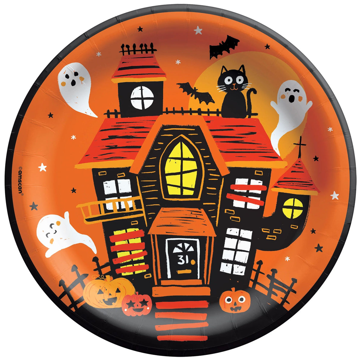Spooky Friends Halloween 8.5" Round Paper Plates