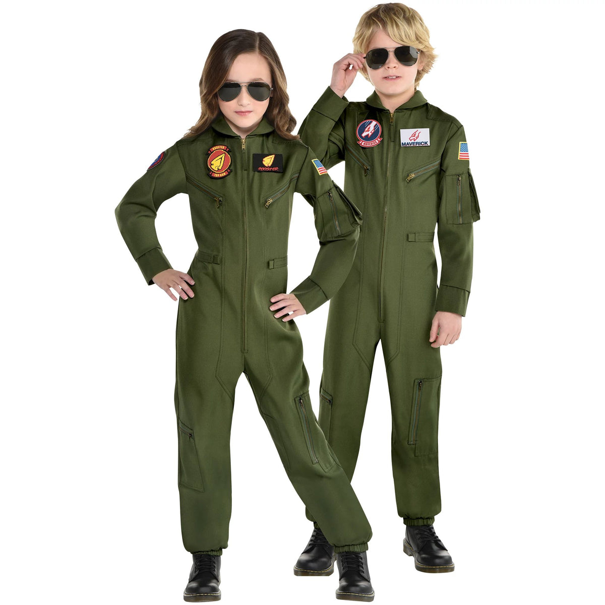 Top Gun Maverick Child Costume - Flight Suit for Halloween
