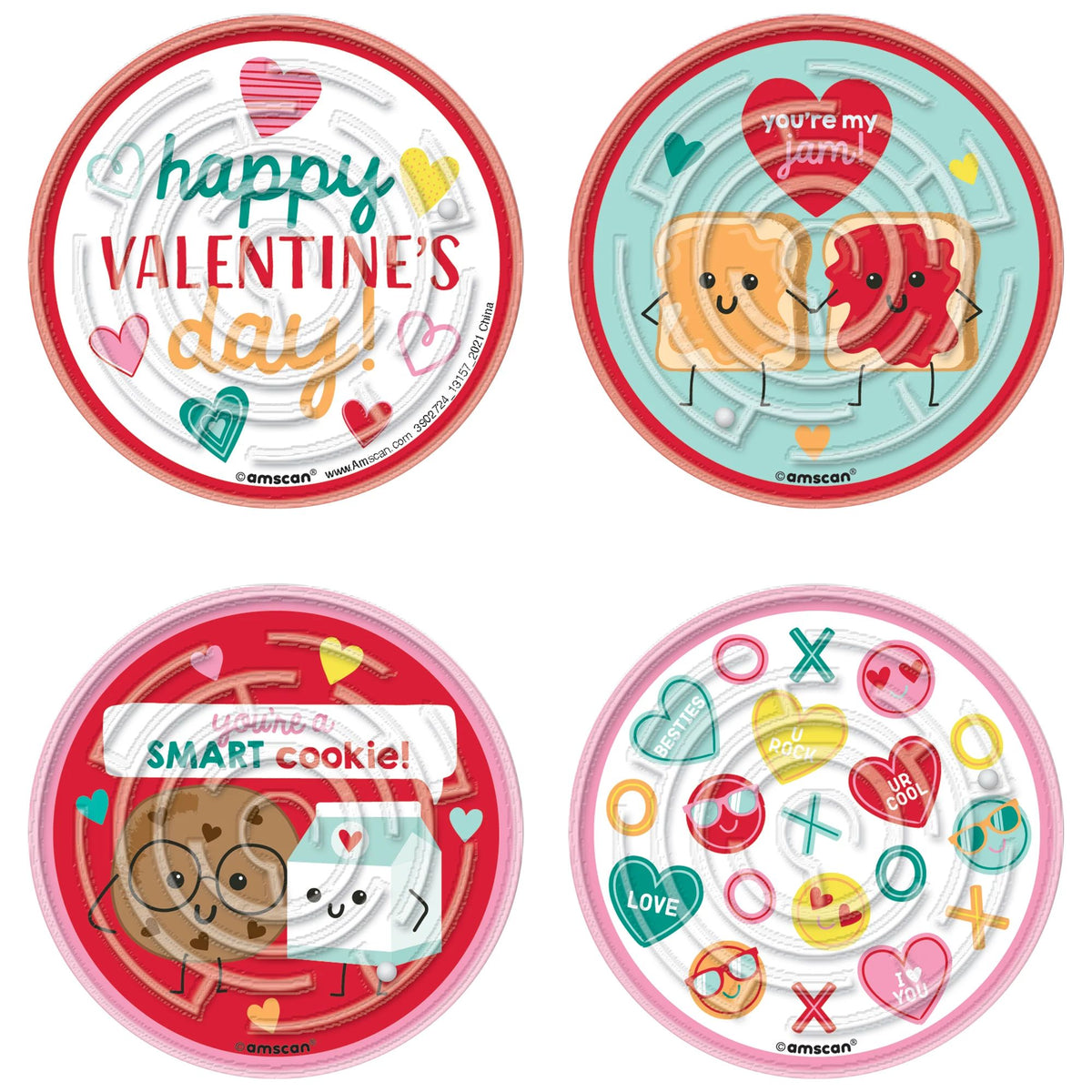 Valentine's Day Maze Puzzle Favors - Set of 4