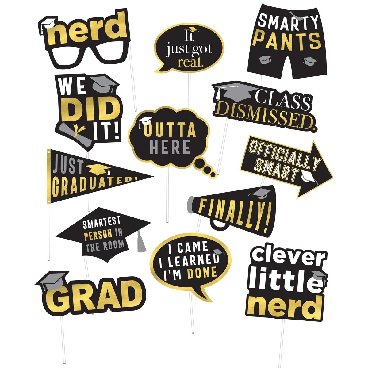 Graduation Party Photo Booth Props Kit