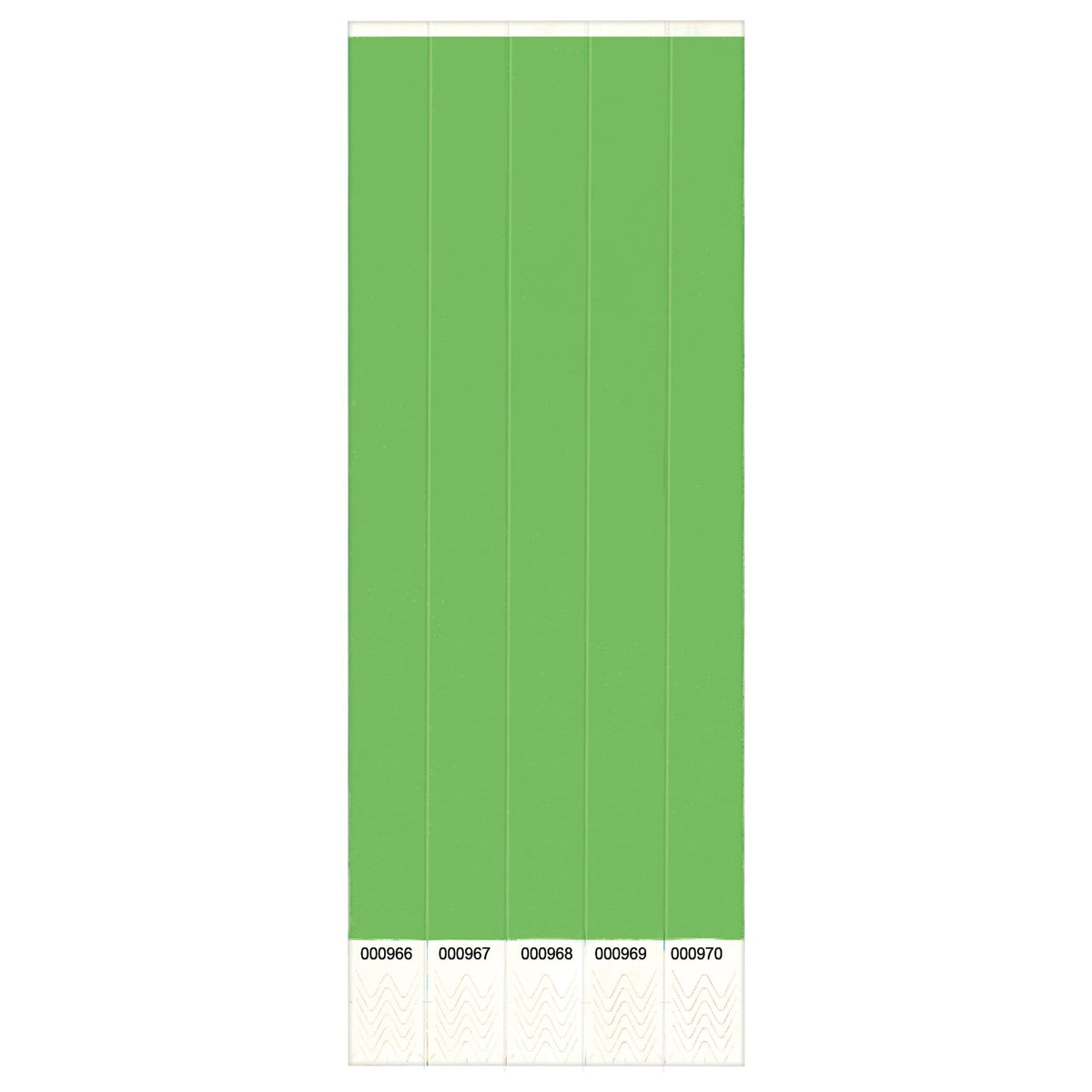 Solid Green Event Wristbands, 100-Pack