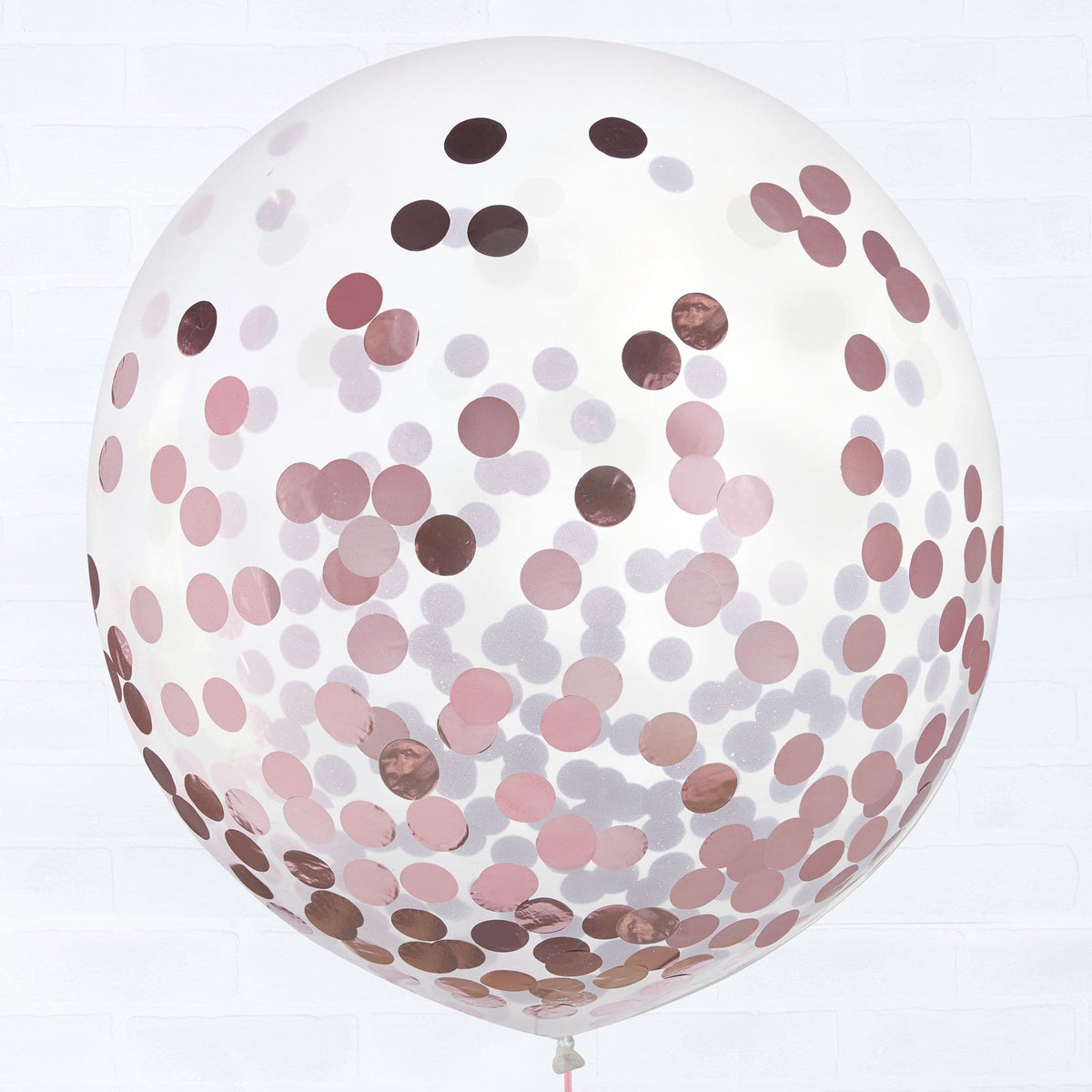 Rose Gold Confetti Latex Balloons, 24-Inch, 2-Pack