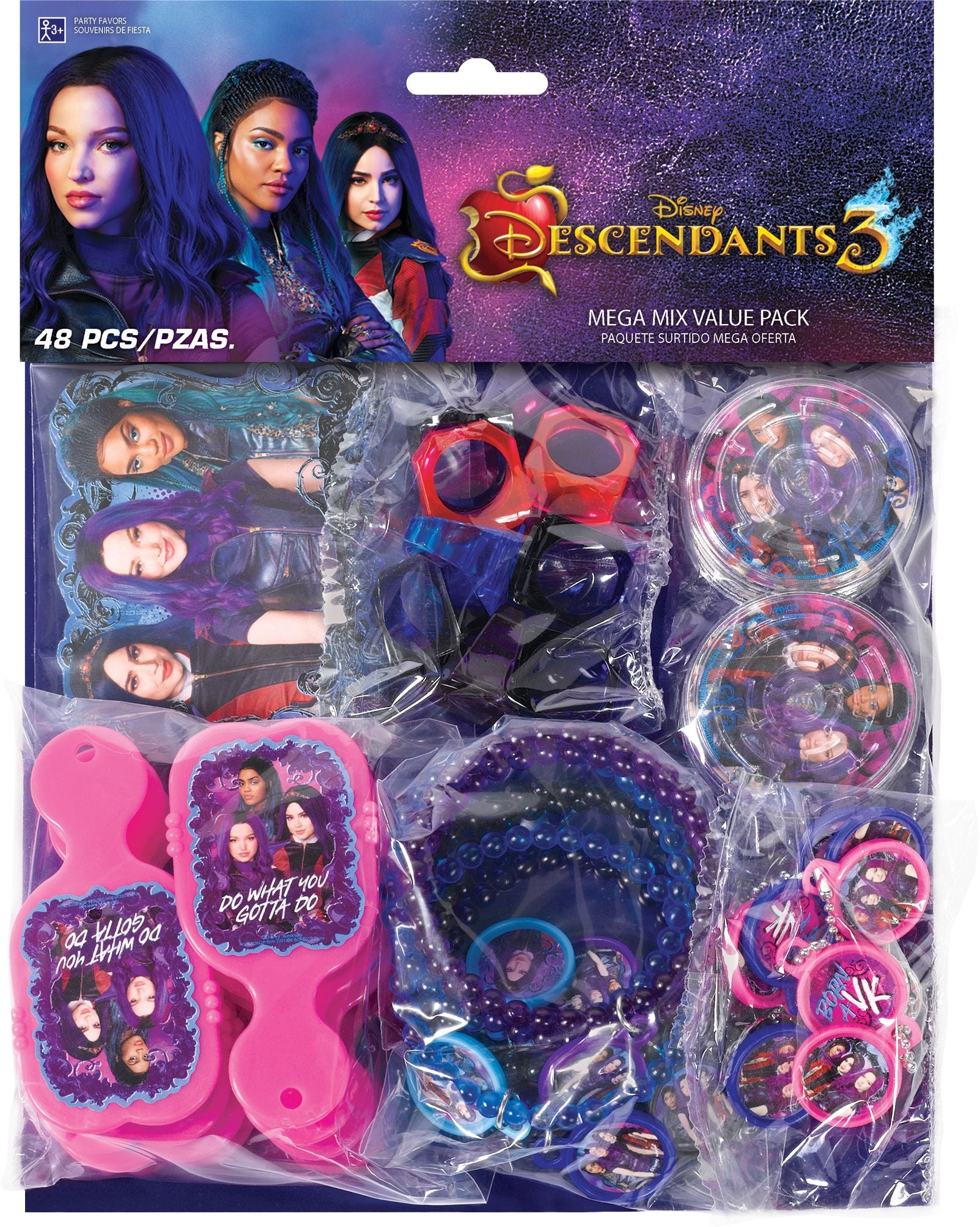 Disney Descendants 3 Mega Mix Party Favour Pack - 48 Pieces