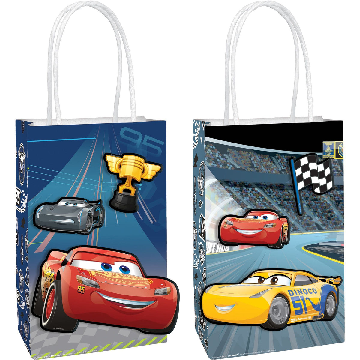 Disney Cars 3 Create Your Own Customizable Kraft Birthday Gift Bags