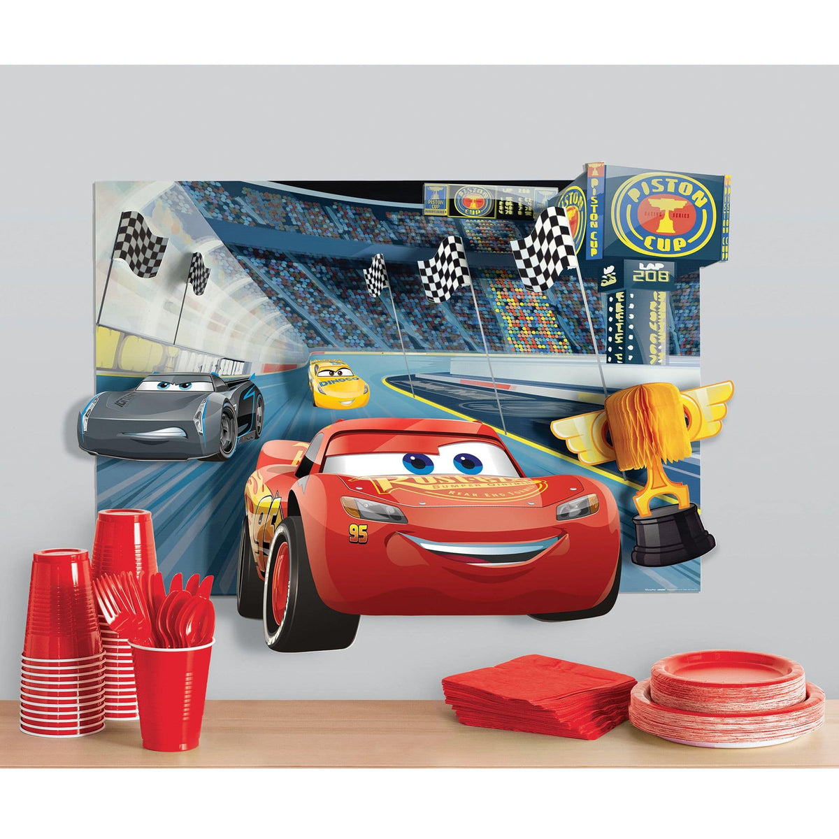 Disney Cars 3 Wall Decoration Kit for Kids Birthday Party