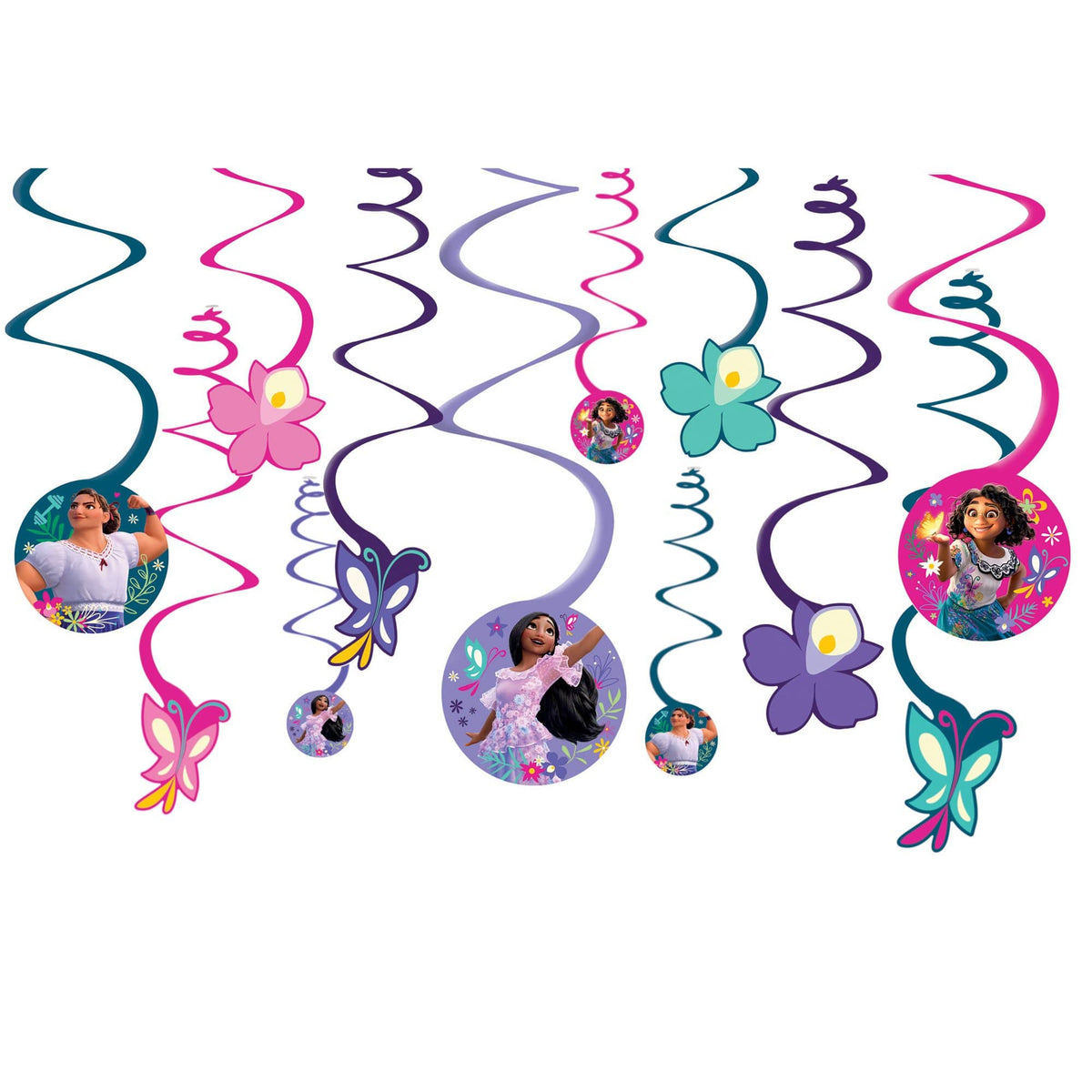 Disney Encanto Spiral Hanging Decorations - 12 Pack