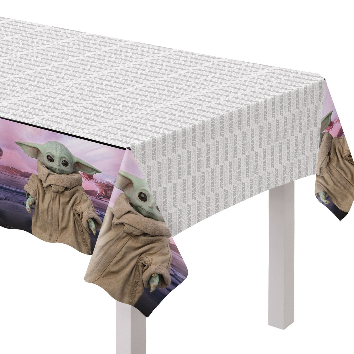 Star Wars The Mandalorian Baby Yoda Plastic Table Cover for Kids' Birthday Parties