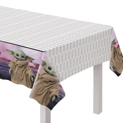 Star Wars The Mandalorian Baby Yoda Plastic Table Cover for Kids' Birthday Parties
