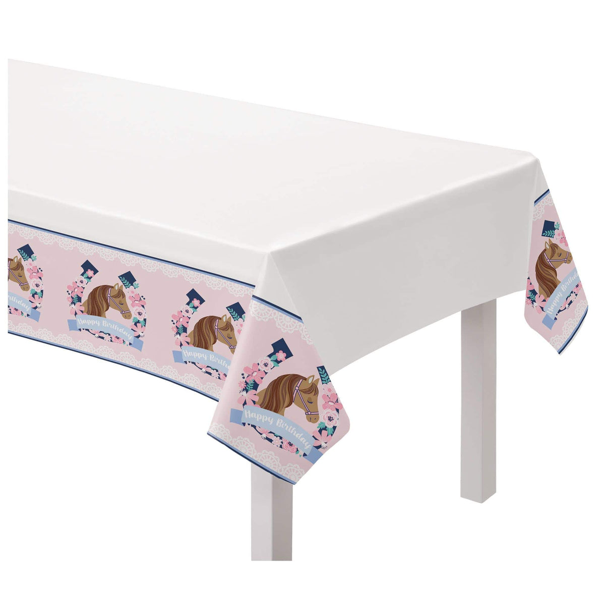 Saddle Up Birthday Plastic Table Cover for Kids' Parties
