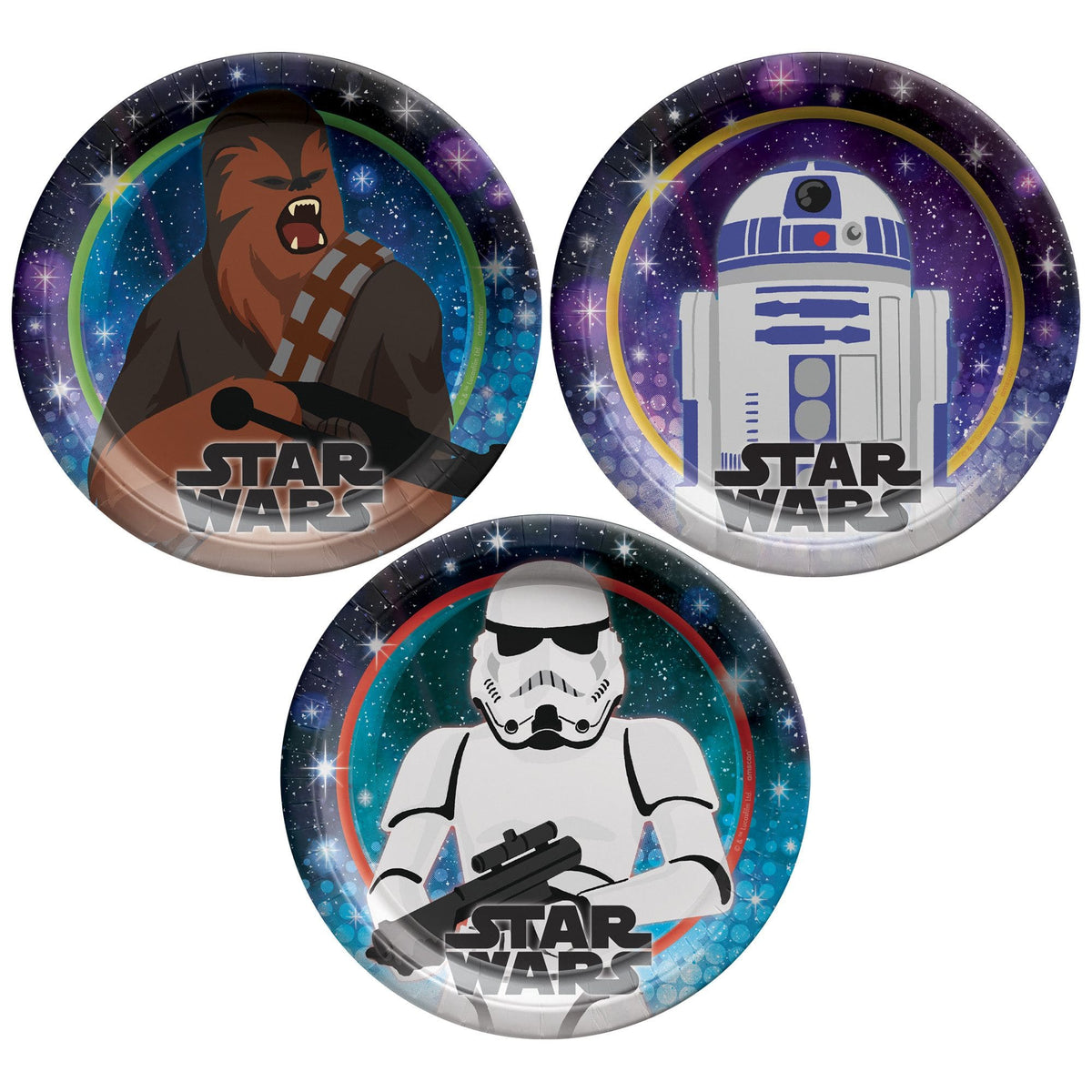 Star Wars Galaxy of Adventures 7" Round Dessert Plates - 8 Count