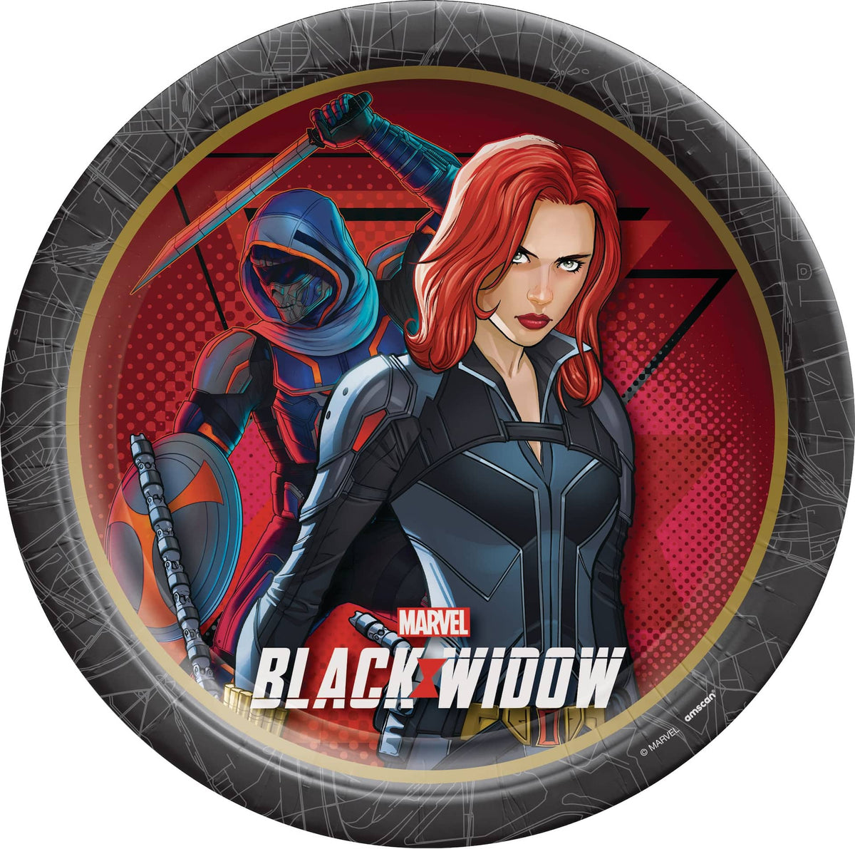 Marvel Black Widow 9-Inch Round Paper Plates - 8 Pack