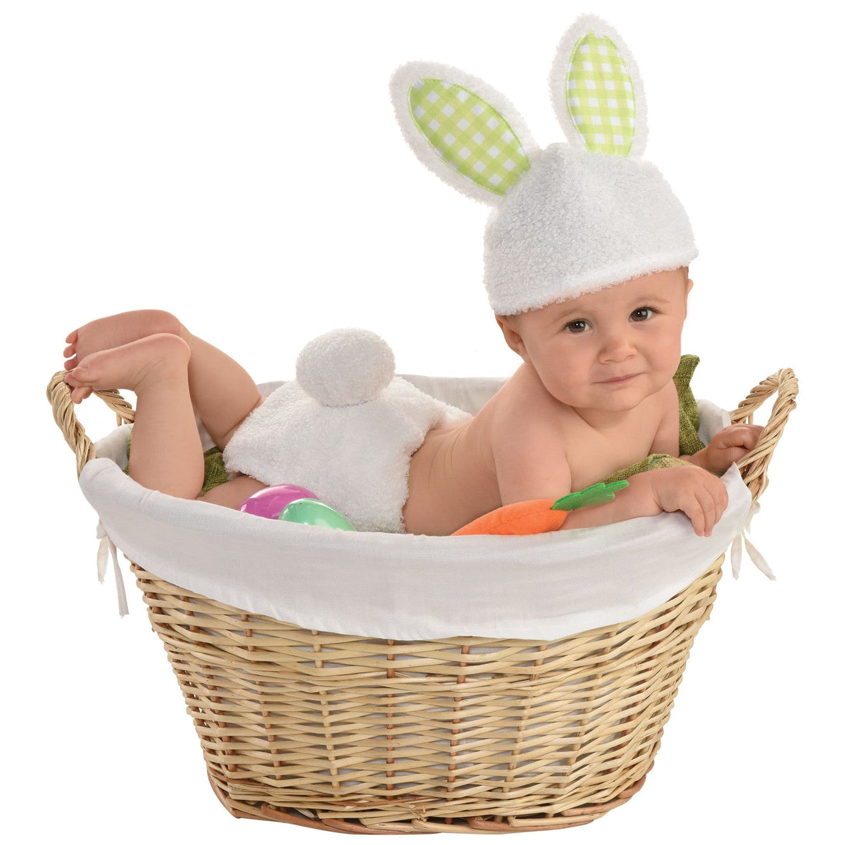 Infant Bunny Costume Accessory Kit with Hat & Tail for Easter