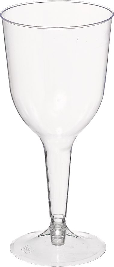 Clear Plastic Wine Glasses - 10 oz, Pack of 20
