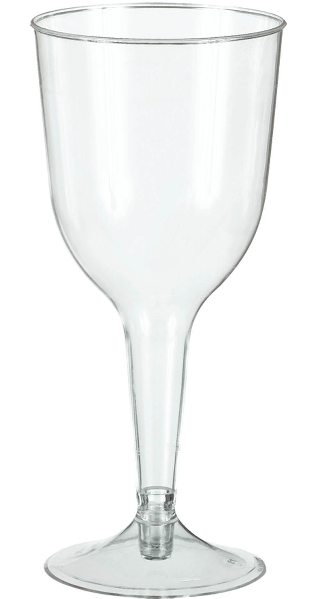 Clear Plastic Wine Glasses - 10 oz, Pack of 20