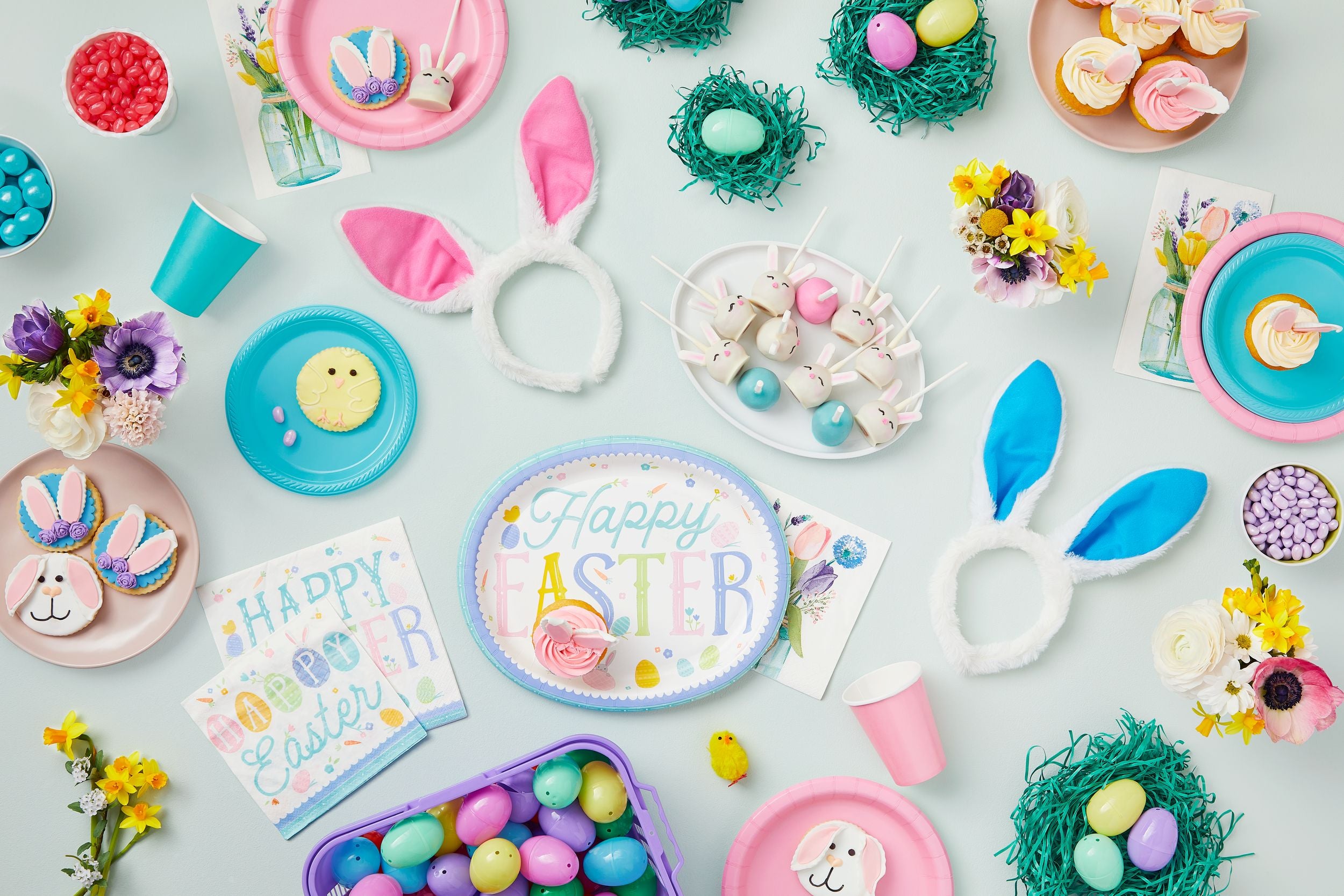 Big Party Pack Pink Plastic Dinner Plates - 50 Pack, 10.25"