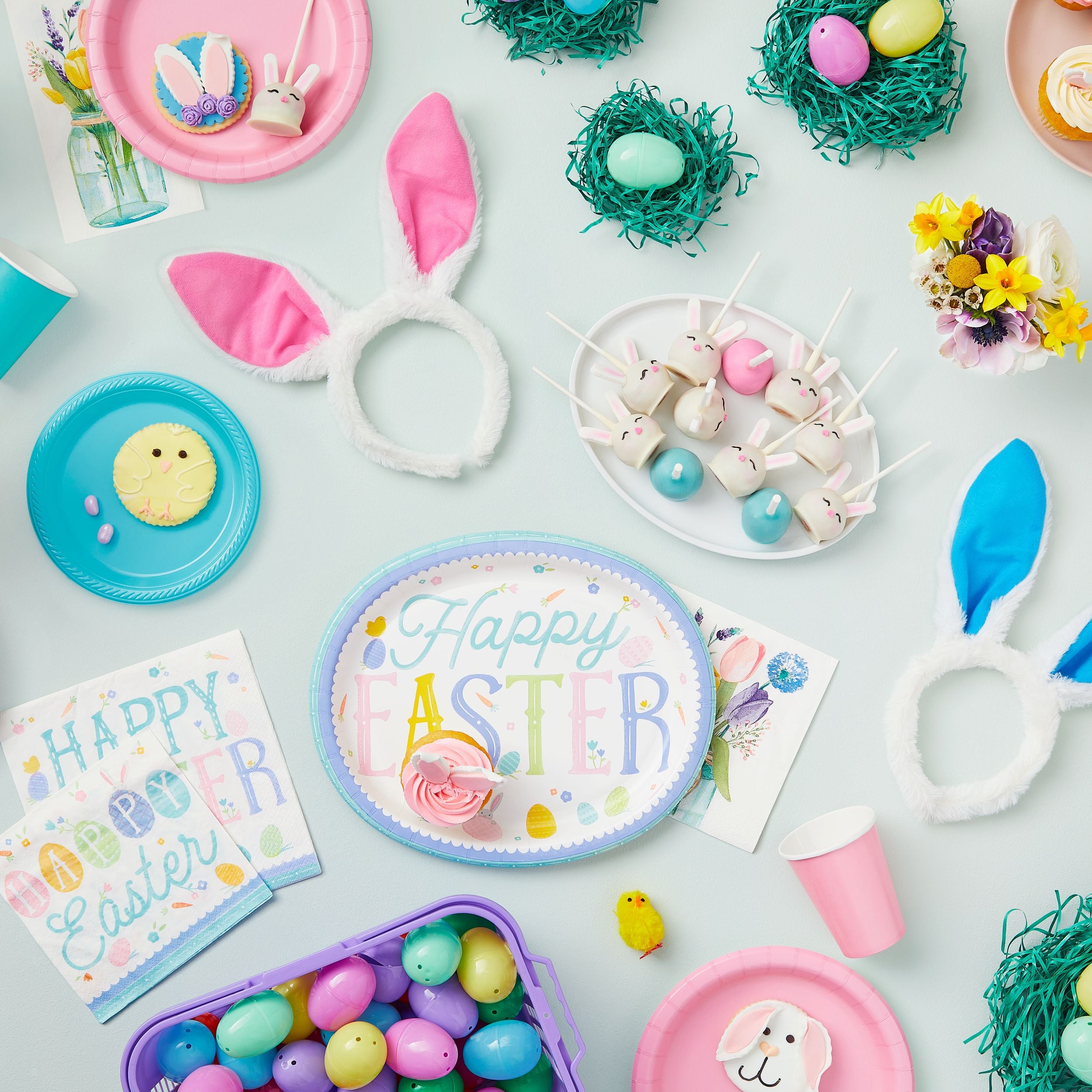 Big Party Pack Pink Plastic Dinner Plates - 50 Pack, 10.25"