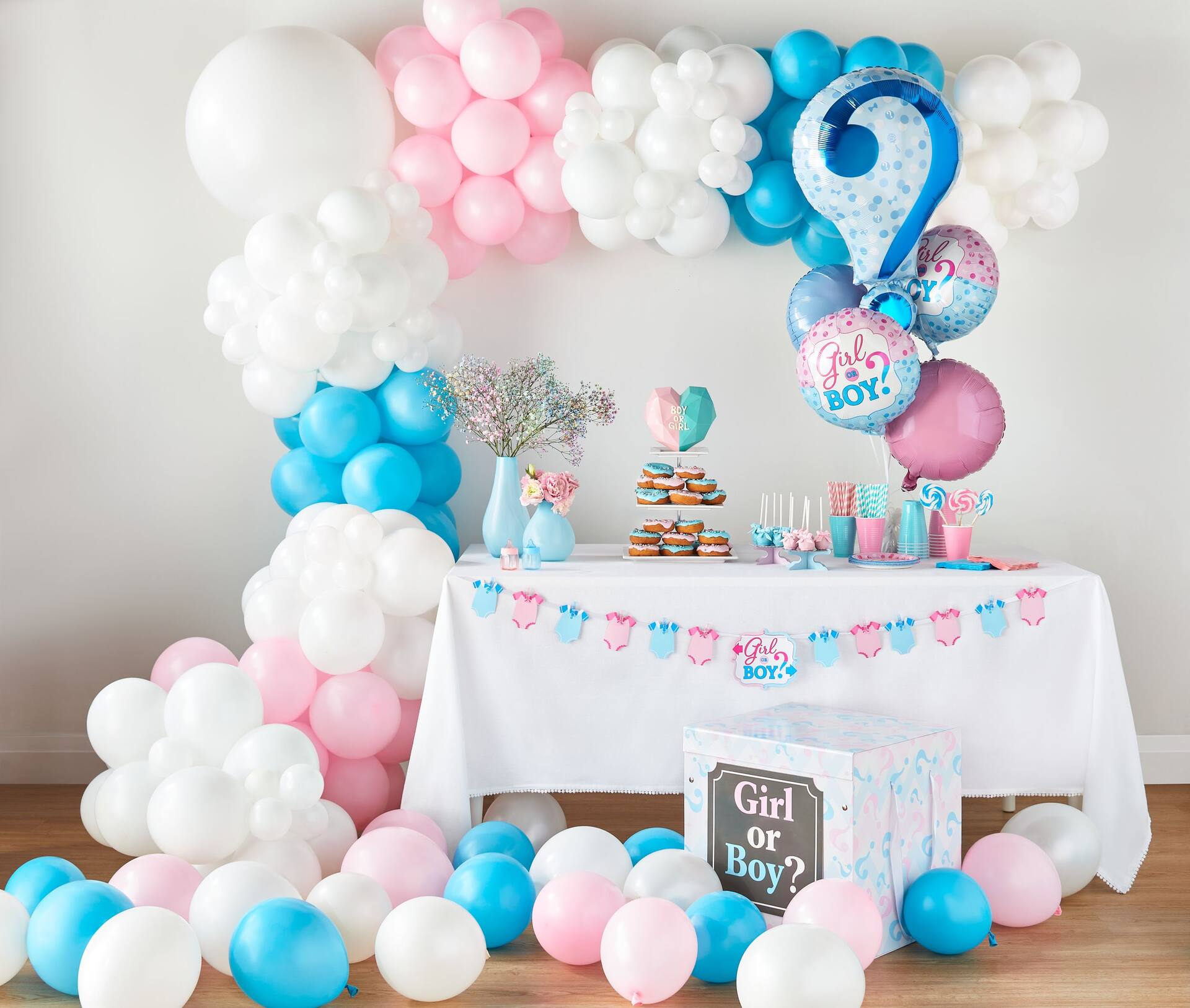 "Girl or Boy?" 10.5" Gender Reveal Paper Plates - 8 Pack