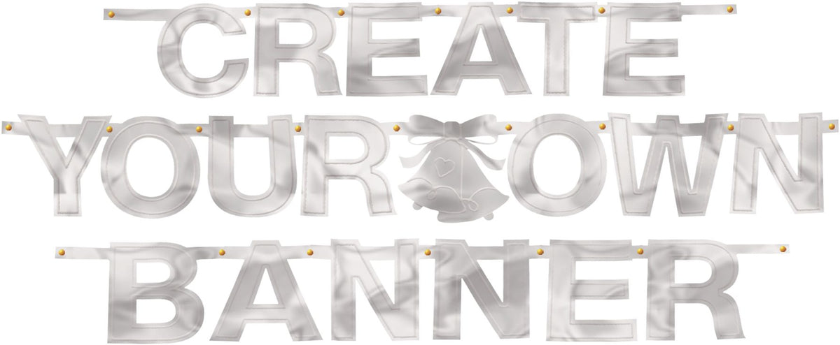Silver Foil DIY Customizable Banner Kit for Weddings