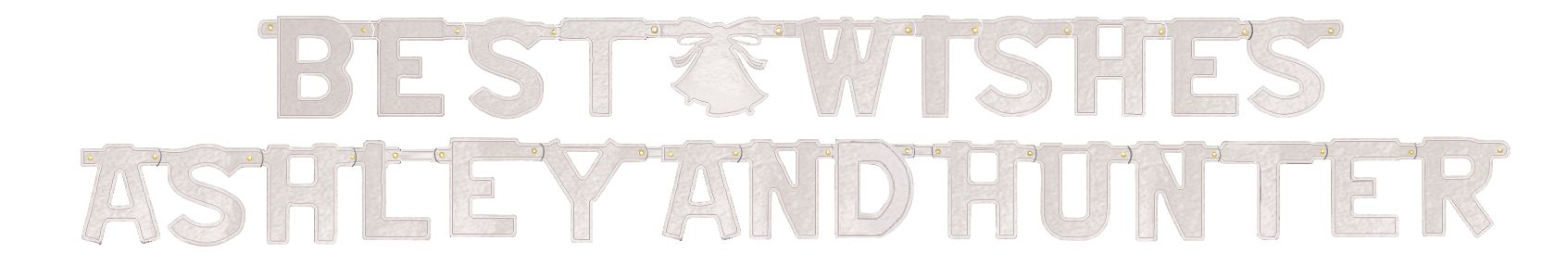 Silver Foil DIY Customizable Banner Kit for Weddings