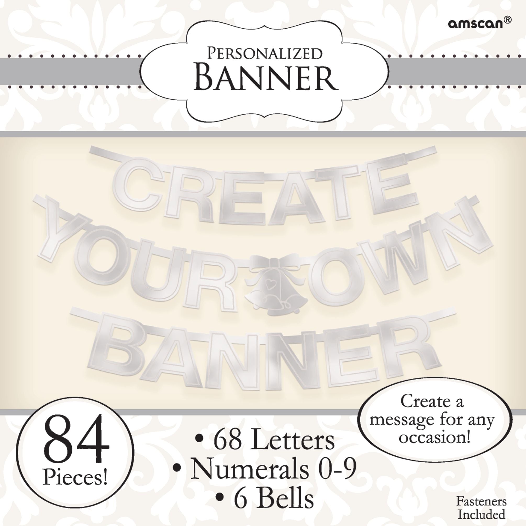 Silver Foil DIY Customizable Banner Kit for Weddings