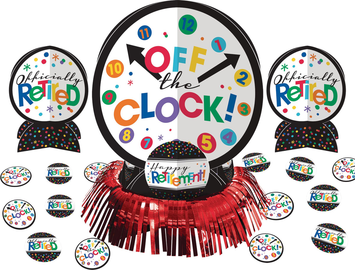 "Officially Retired" Table Decorating Kit with Centerpieces and Confetti, 23-Piece Set