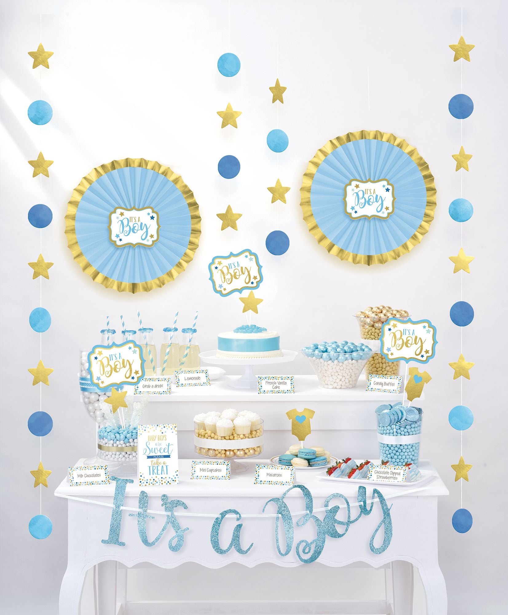 "It's a Boy" Baby Shower Buffet Decorating Kit - 23-Piece Set