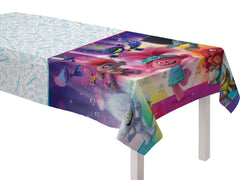 Trolls World Tour Reusable Plastic Table Cover - 54x96 in