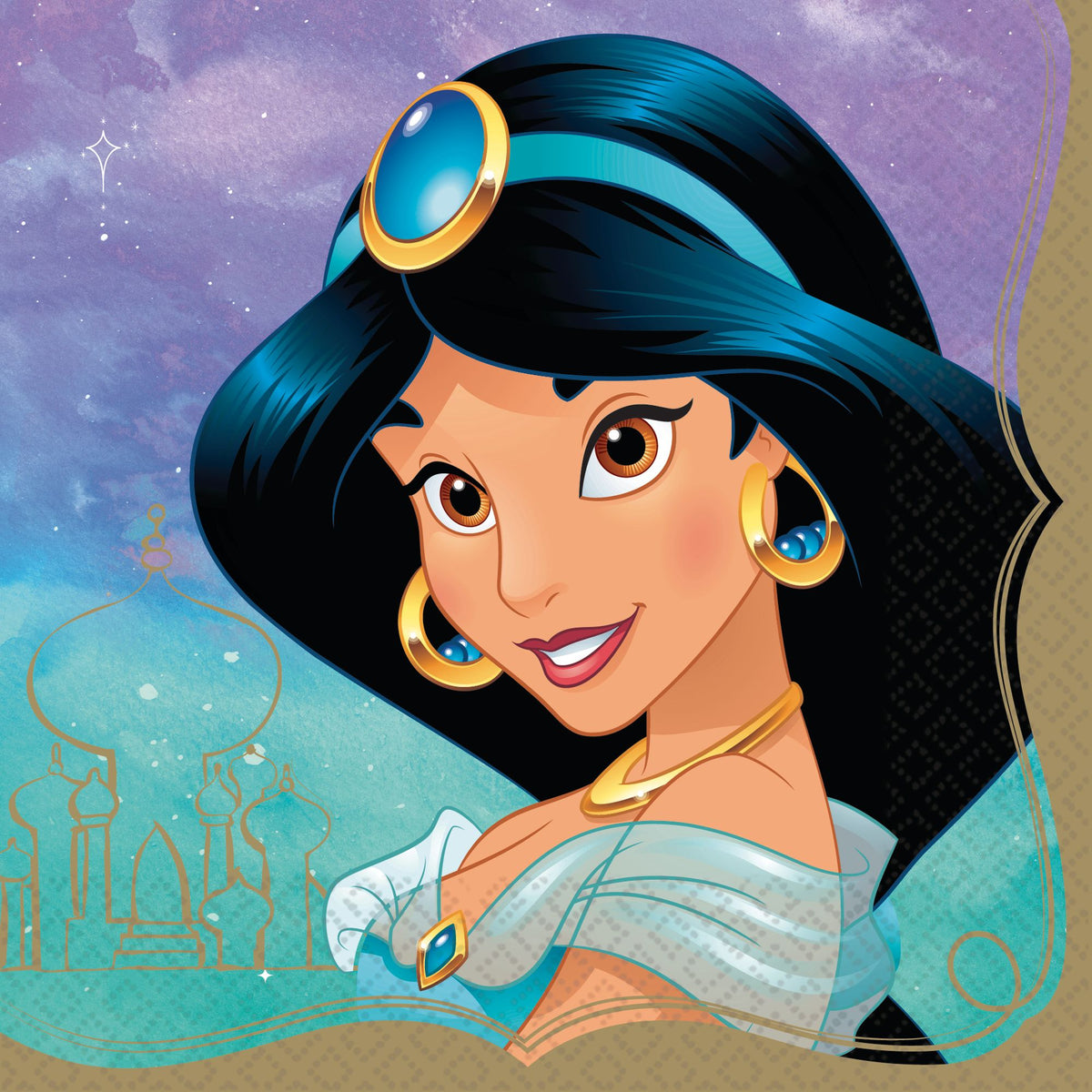 Disney Princess Jasmine Birthday Lunch Napkins - 16 Pack