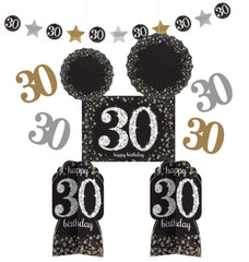 Sparkling 30th Birthday Celebration Room Decorating Kit