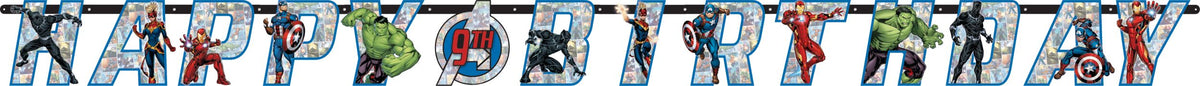 Marvel Avengers Customizable Birthday Banner Kit
