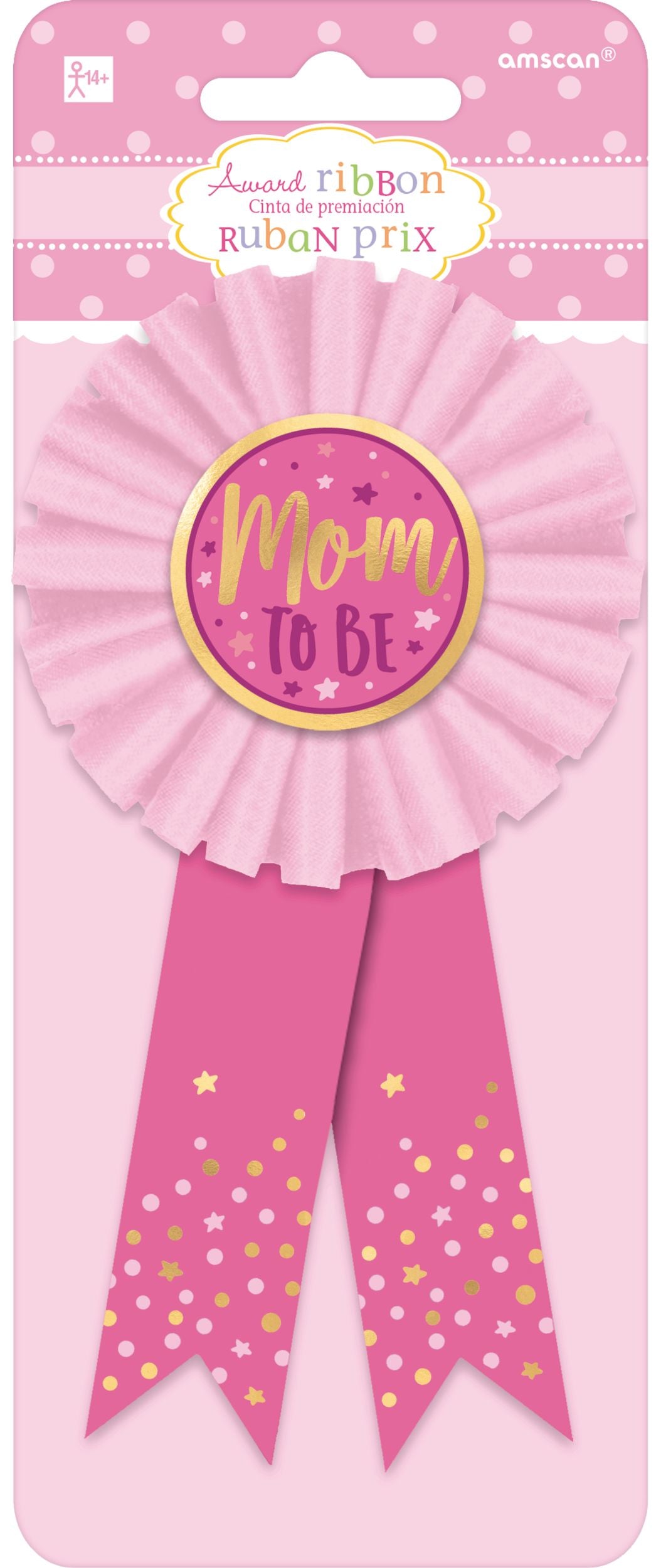 "Mom To Be" Award Ribbon - Baby Shower Wearable Accessory