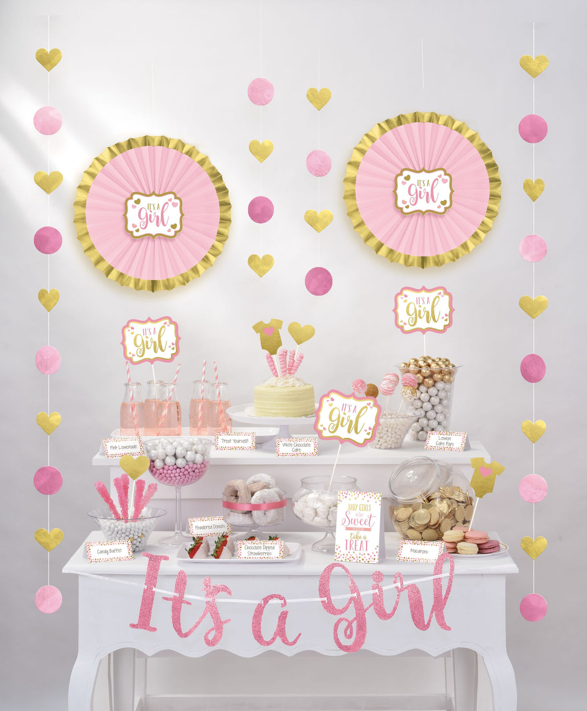 "It's a Girl" Baby Shower Treat Table Decorating Kit