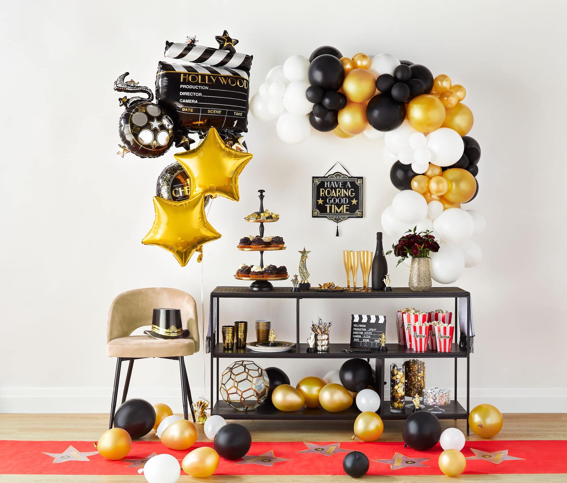 Glittering Hollywood "Have a Roaring Good Time" Hanging Sign