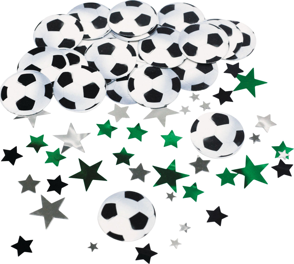 Soccer & Stars Confetti Pack - Sports Party Decoration, 1.2 oz