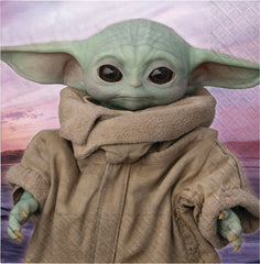 Star Wars The Mandalorian Lunch Napkins - The Child Design, 16-Pack