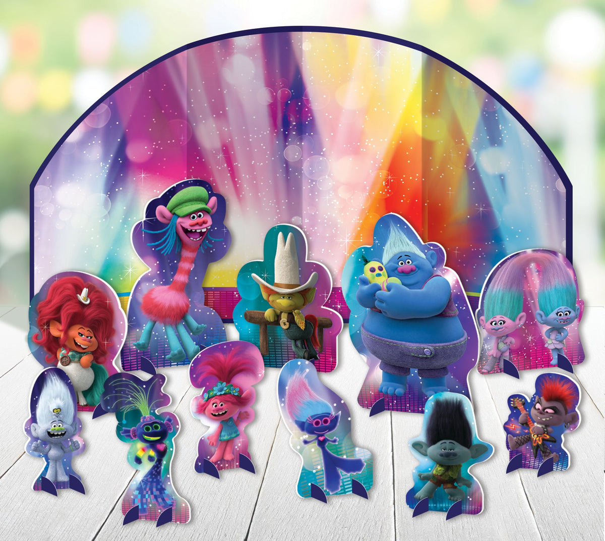 Trolls World Tour Table Decorating Kit for Kids Birthday Parties