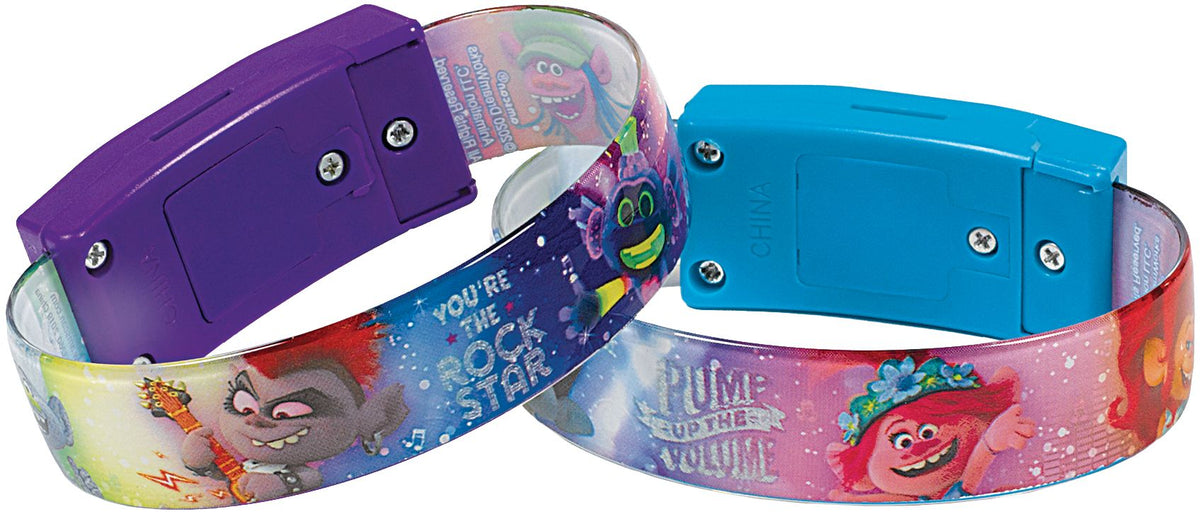 Trolls World Tour Light-Up Bracelets, Multi-Coloured, 4-Pack