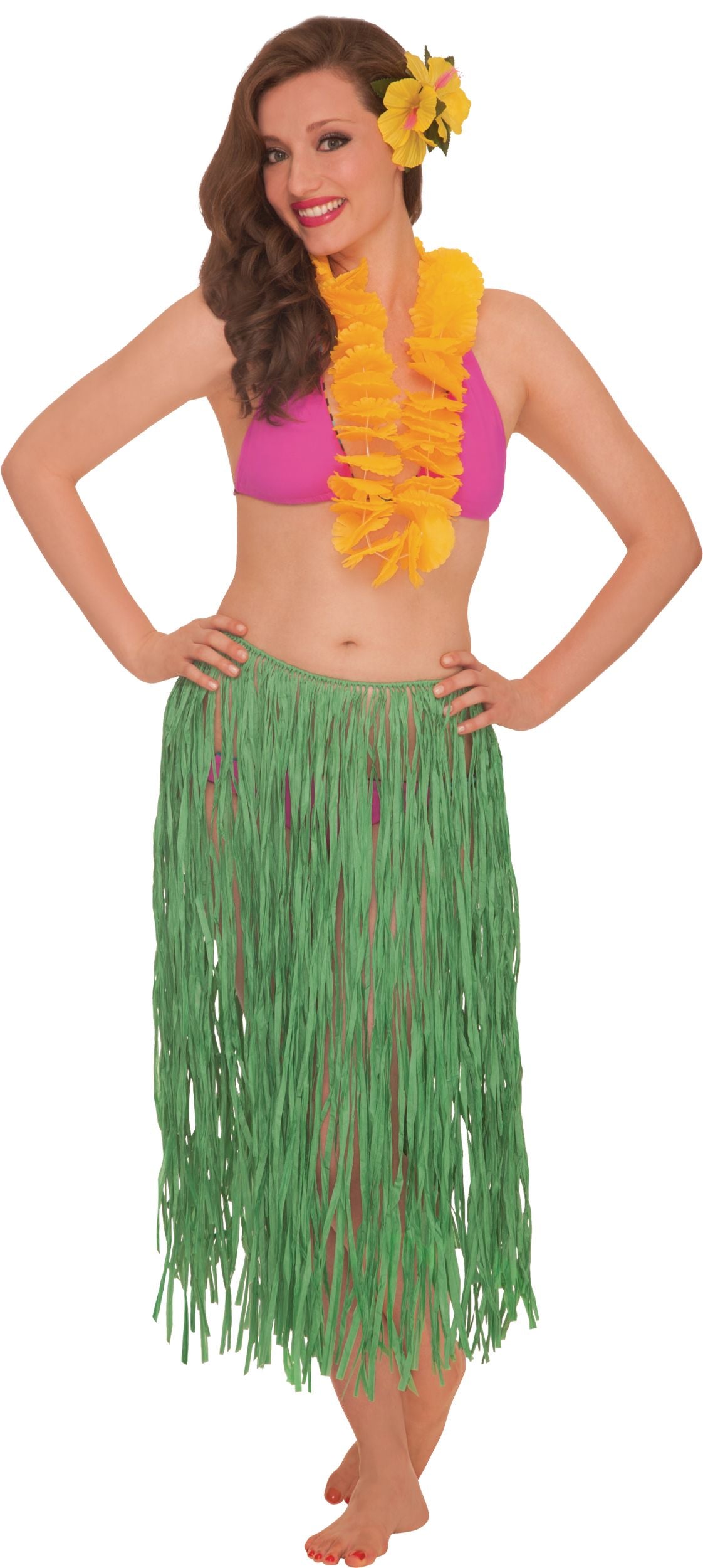 Adult Green Hula Grass Skirt for Luau Parties